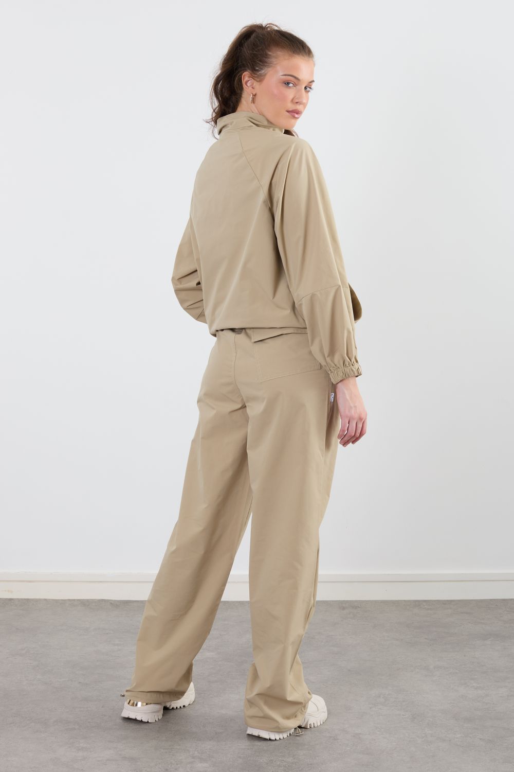 The Grid Tracksuit Trousers In Sand