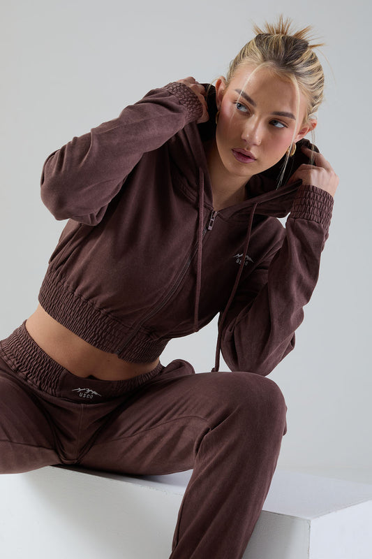 The Stratus Tracksuit in Chocolate