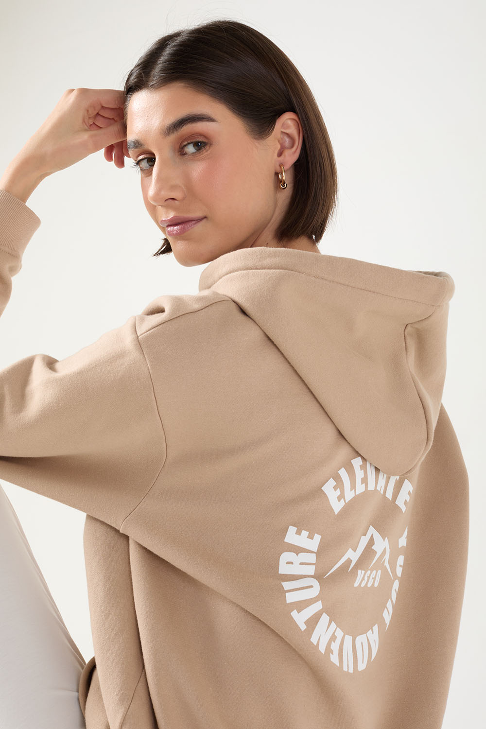 The Turas Hoodie in Beige