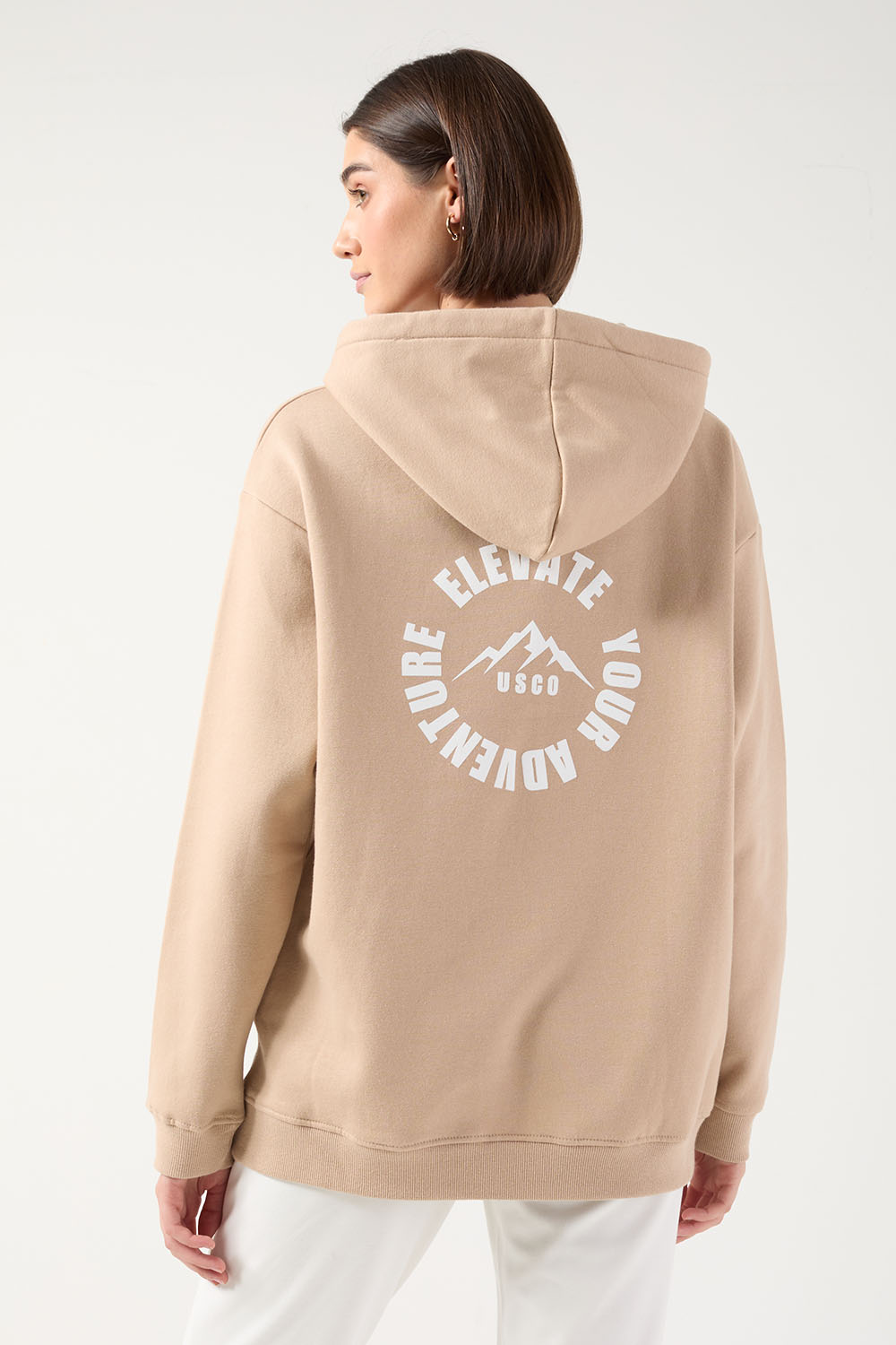 The Turas Hoodie in Beige