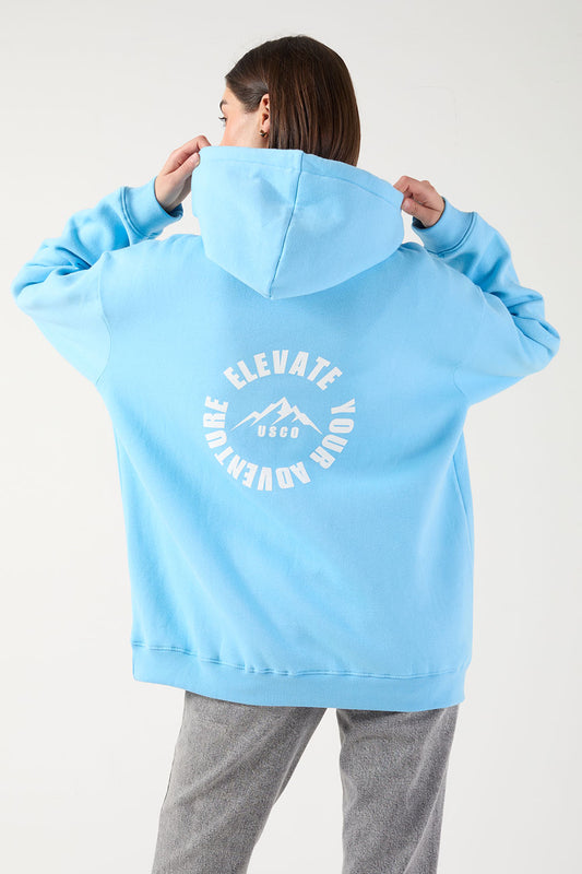 The Turas Hoodie in sky Blue