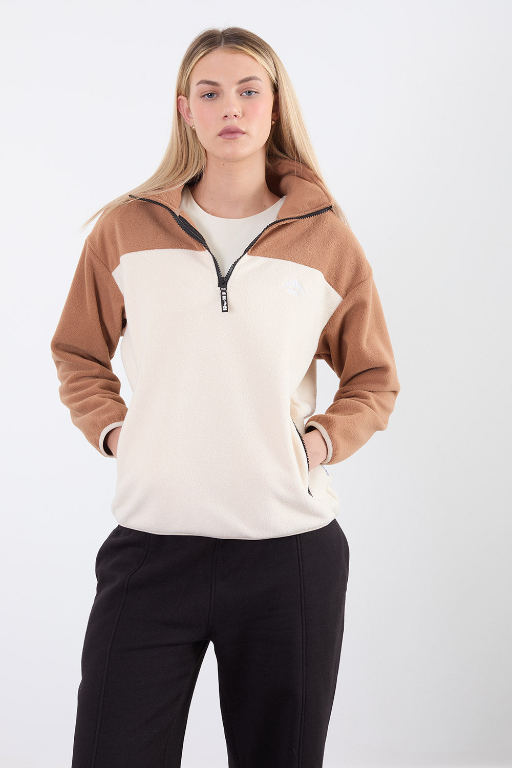 The Wander Fleece in Contrast Cashmere