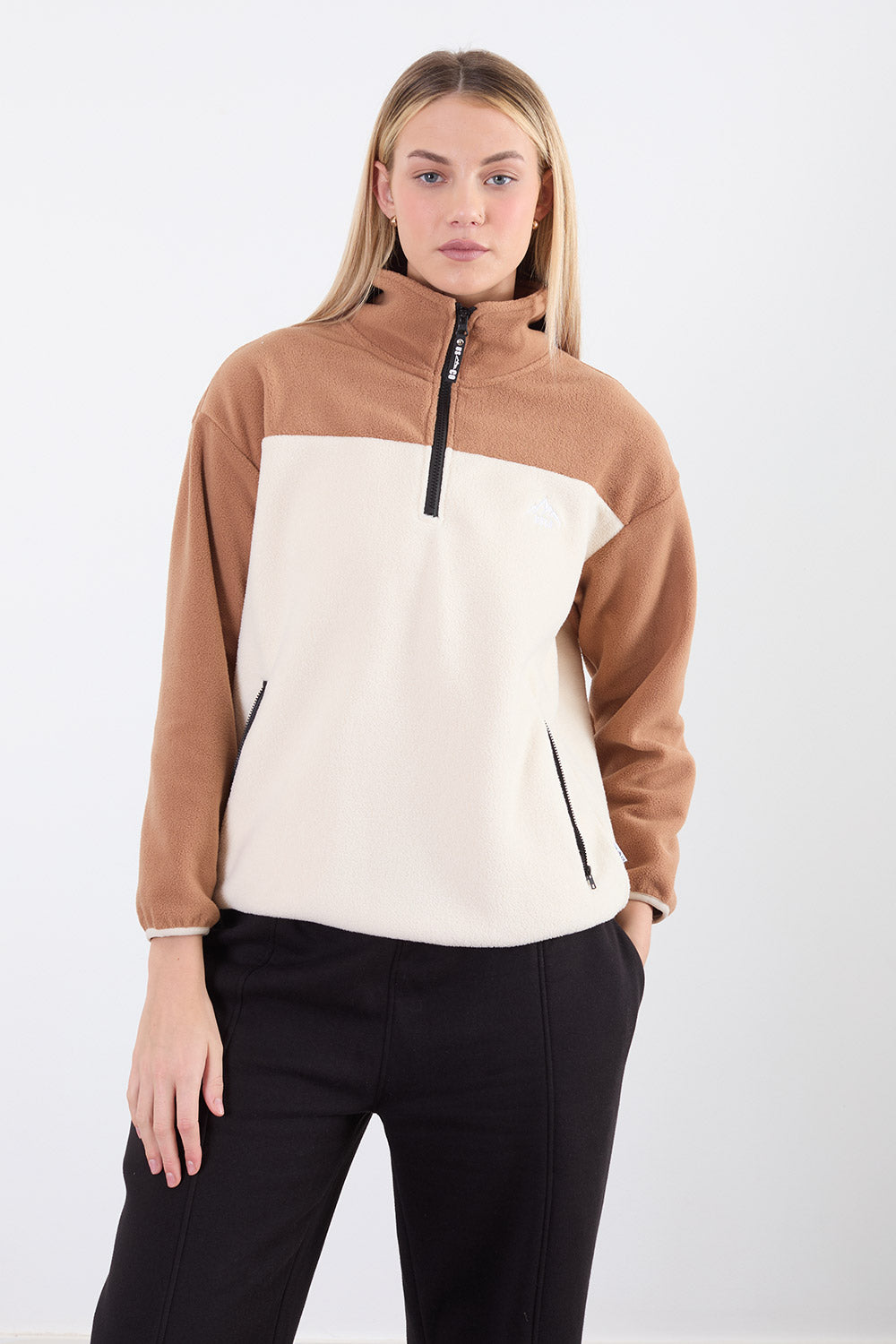 The Wander Fleece in Contrast Cashmere