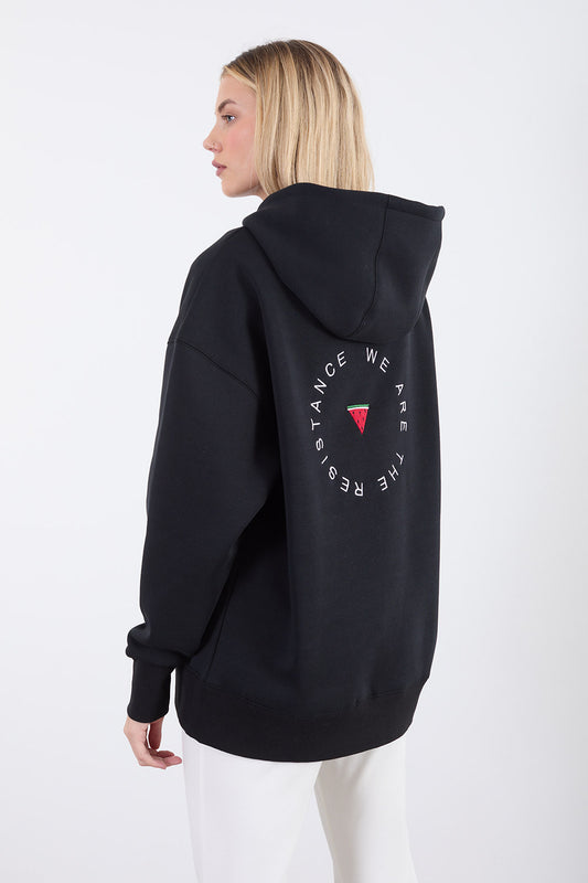 The Resistance Hoodie in Black