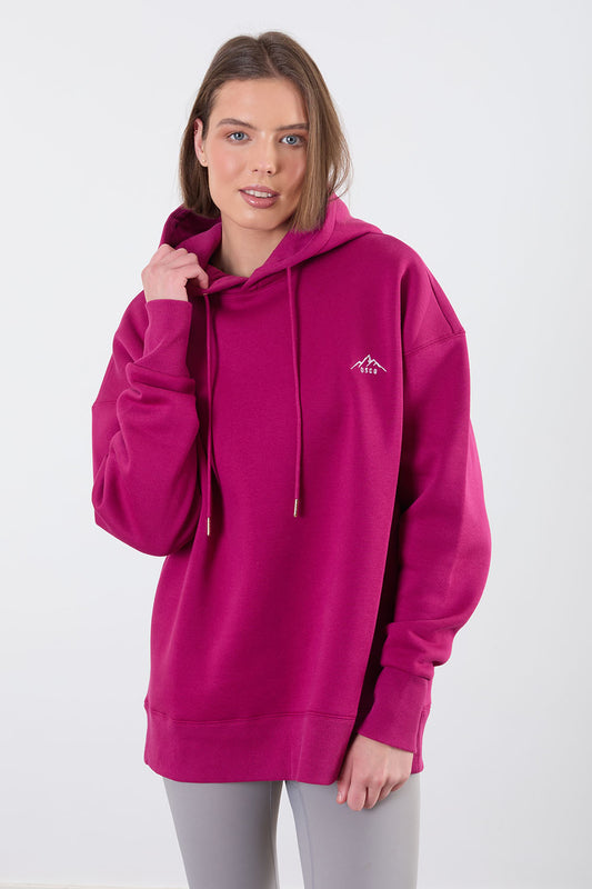 The Resistance Hoodie in Dark Pink