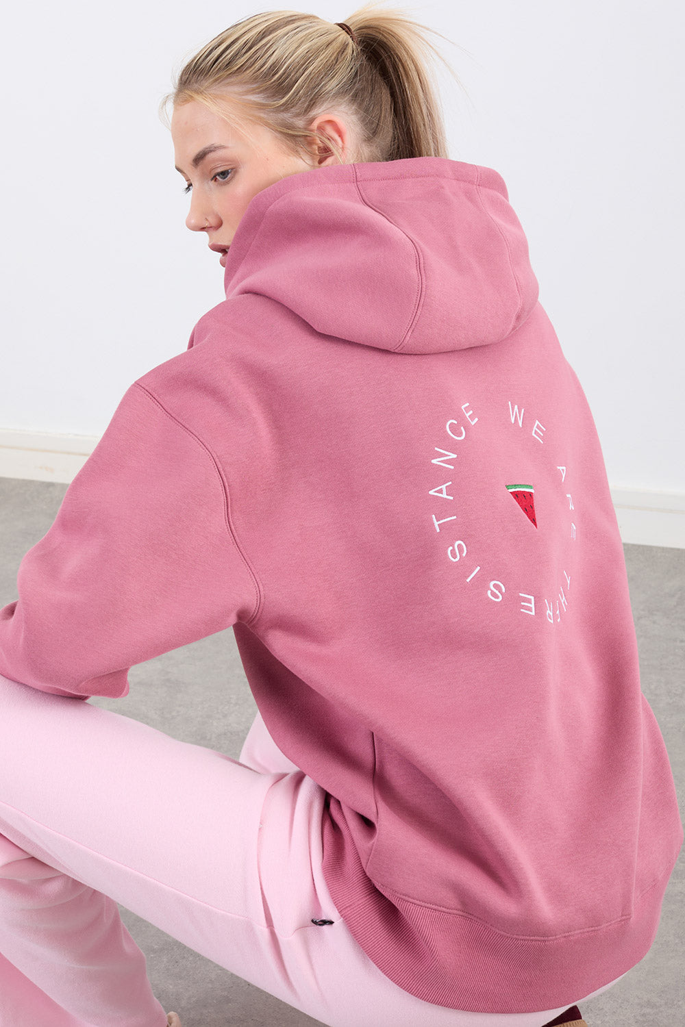 The Resistance Hoodie in pink